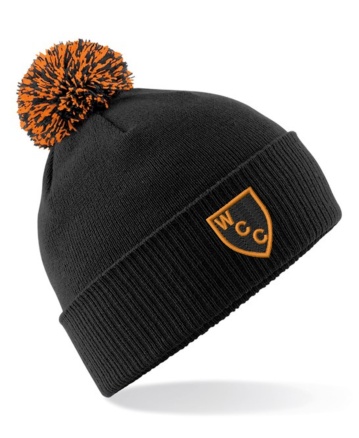 Snowstar Beanie - Black/Orange
