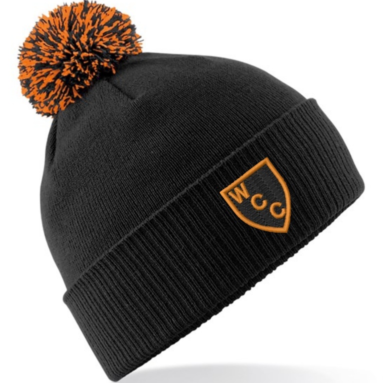Snowstar Beanie - Black/Orange